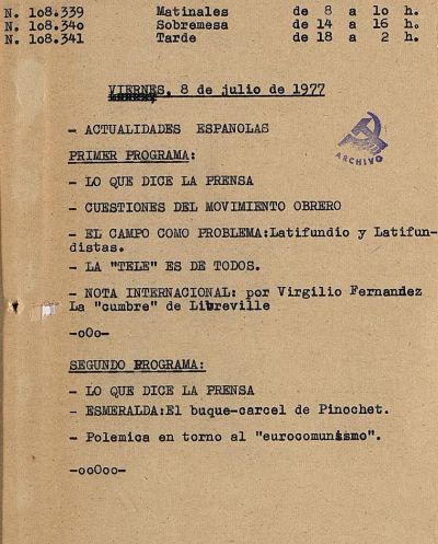 Inicio de las emisiones radiofónicas de "La Pirenaica"